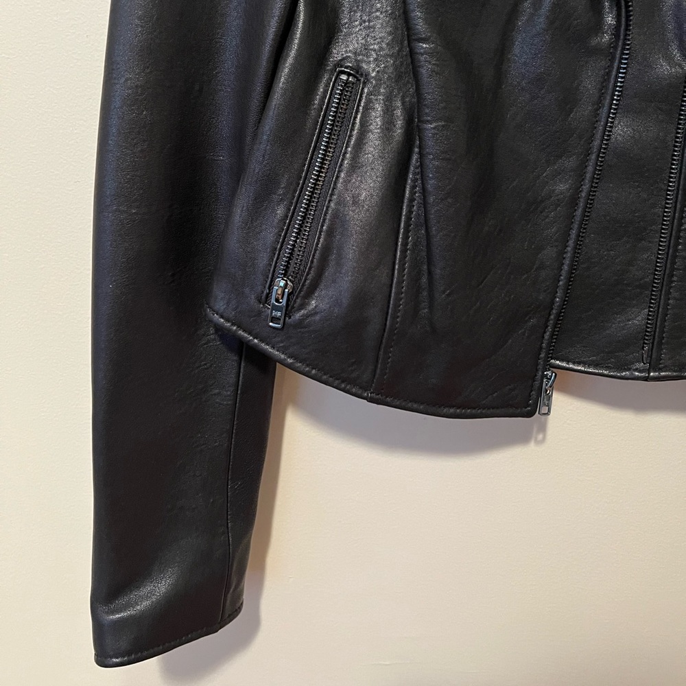 Black Rivet Leather Jacket - Picture 7 of 15